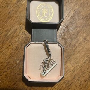 Juicy couture silver-tone high top sneaker charm